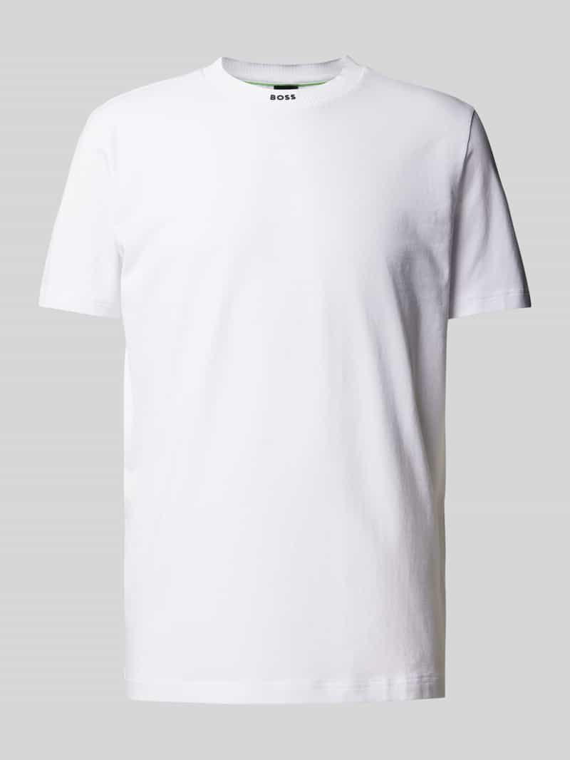 BOSS GREEN T-shirt Tee Rib met logo aan de hals