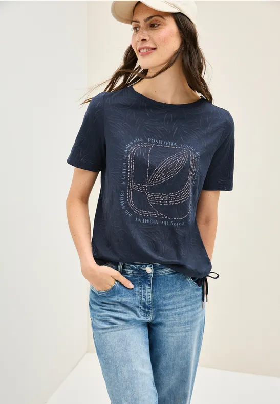 Cecil T-shirt met siersteentjes