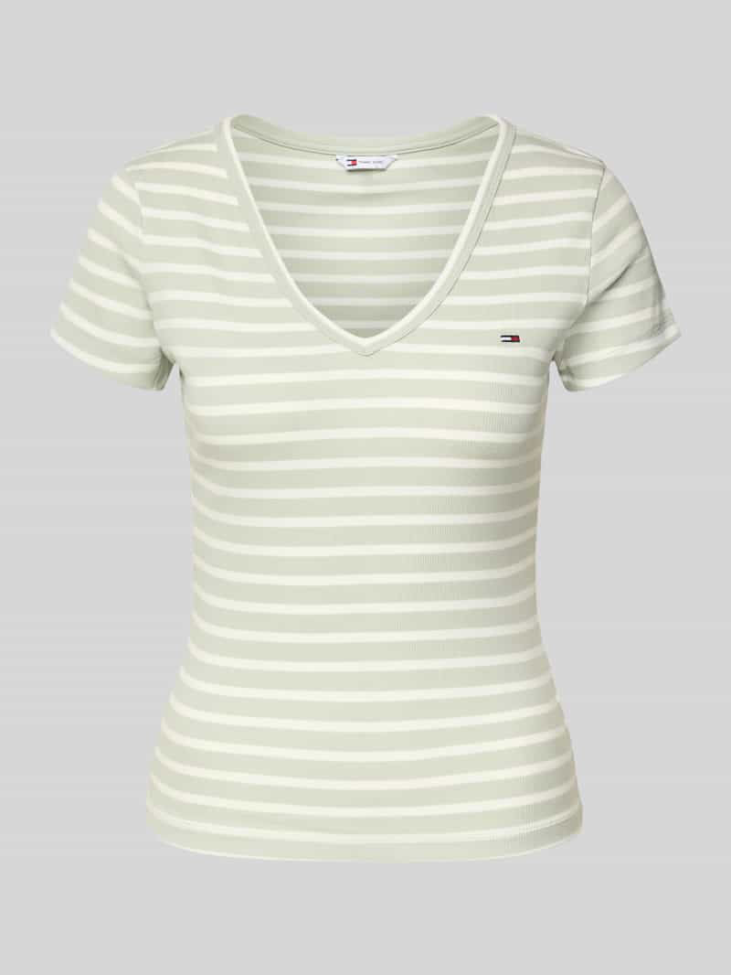 TOMMY JEANS T-shirt TJW SLIM ESSENTIAL RIB V SS