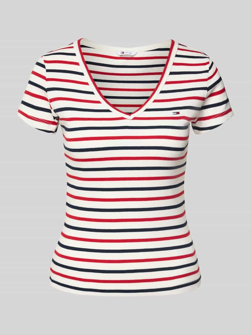 TOMMY JEANS T-shirt TJW SLIM ESSENTIAL RIB V SS