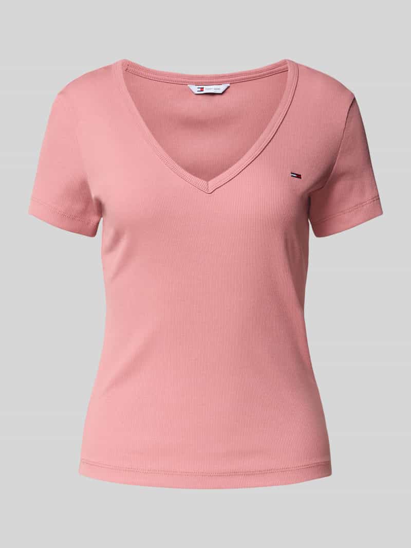 TOMMY JEANS T-shirt TJW SLIM ESSENTIAL RIB V SS