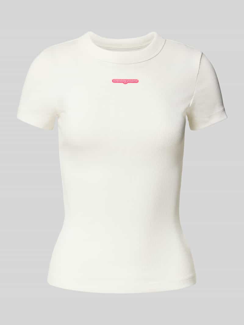TOMMY JEANS Shirt met korte mouwen TJW SLIM SCRIPT LABEL SS TEE EXT