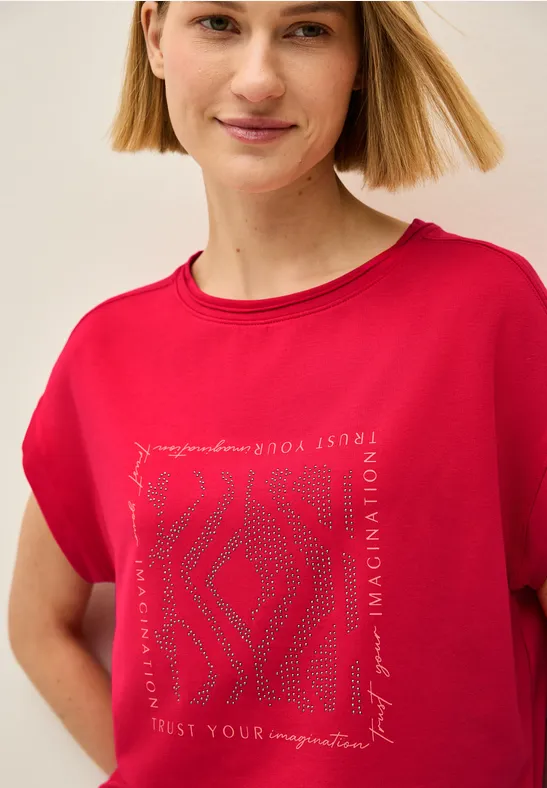 Cecil T-shirt met glitterprint