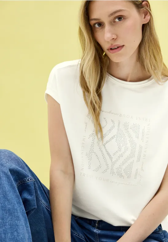 Cecil T-shirt met glitterprint