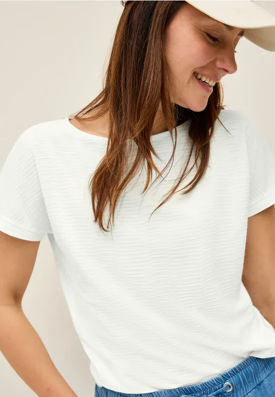 Cecil T-shirt met structuur