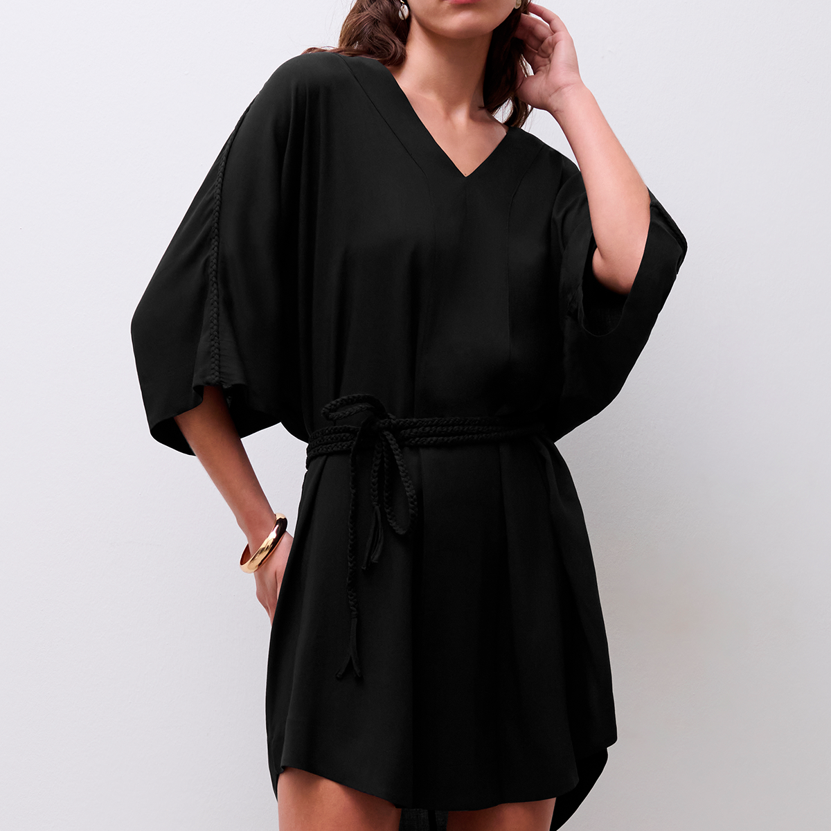 Chantelle Influence Short Kaftan badjas, zwart