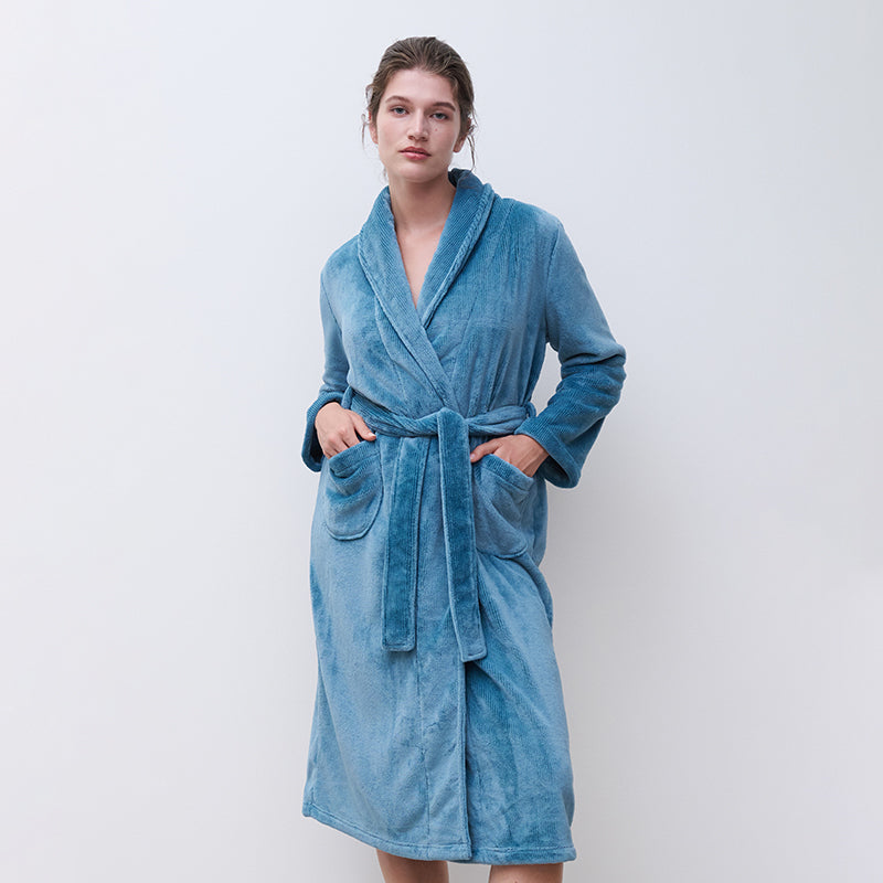 Femilet Teddy badjas, blauw
