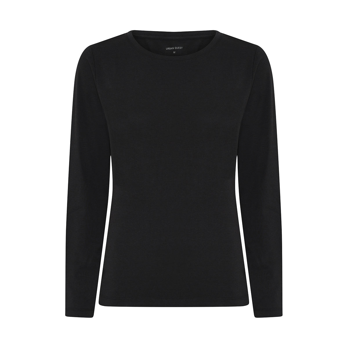 Urban Quest Bamboo Slim Fit blouse, zwart