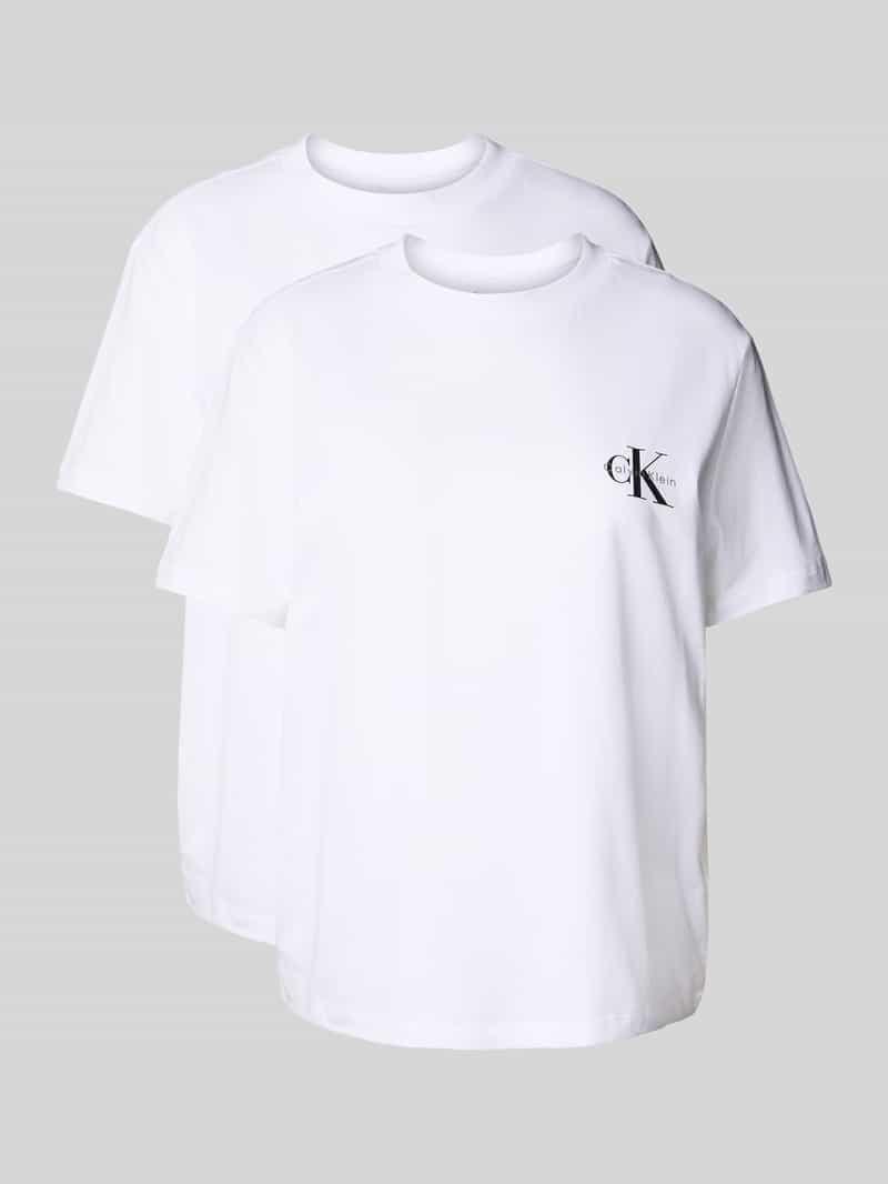 Calvin Klein T-shirt A- Logo CN 2 Pack Tee (Set van 2)