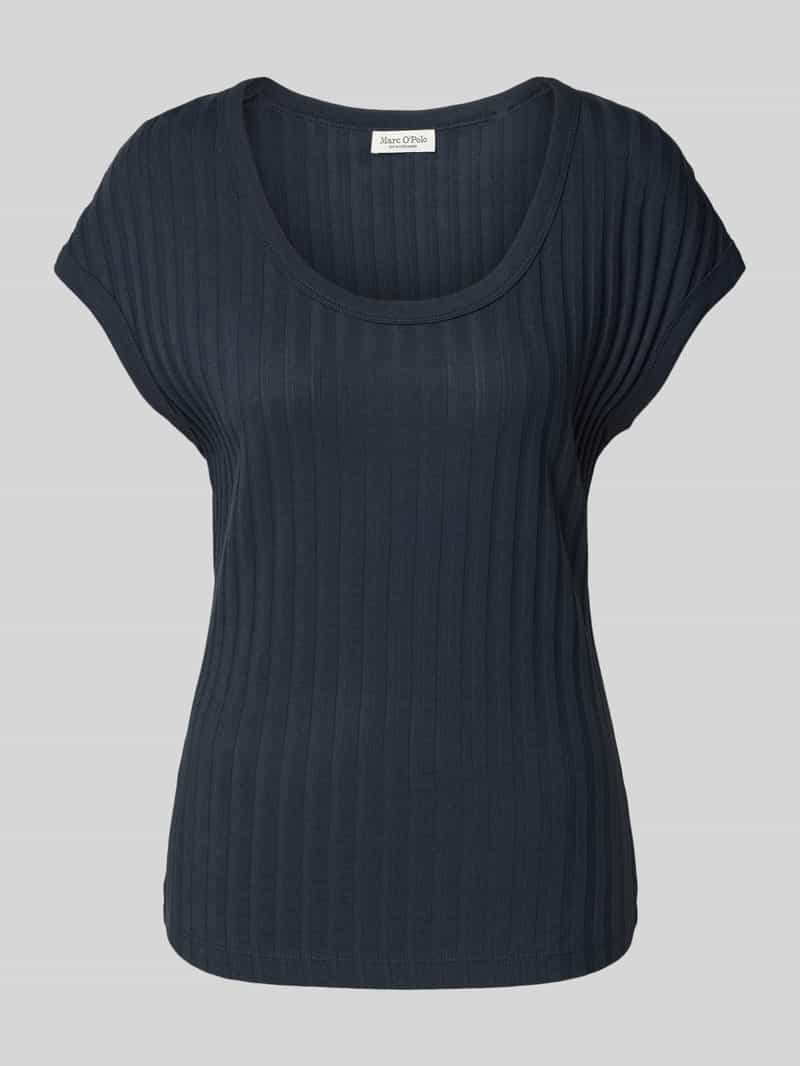 Marc O'Polo T-shirt luchtig gebreid patroon, slim fit