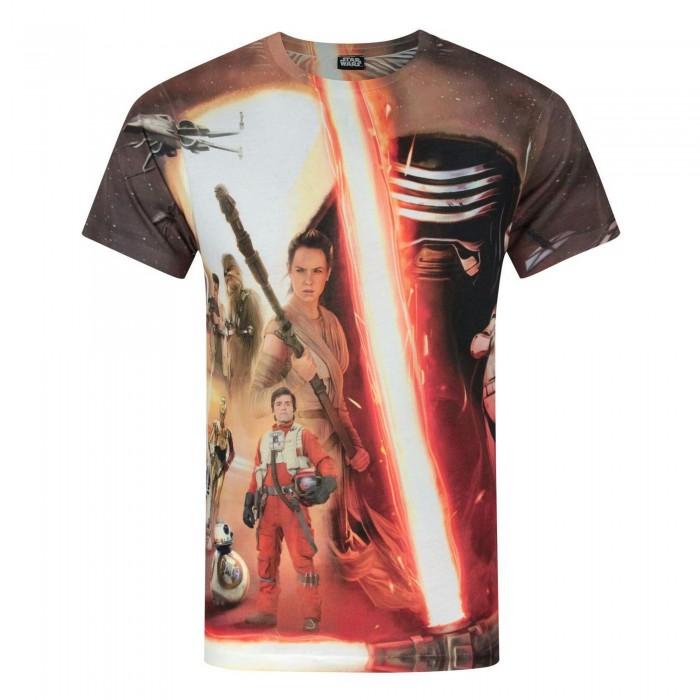 Star Wars Heren Force Awakens Heroes & Villains Sublimatie T-shirt XXL zwart
