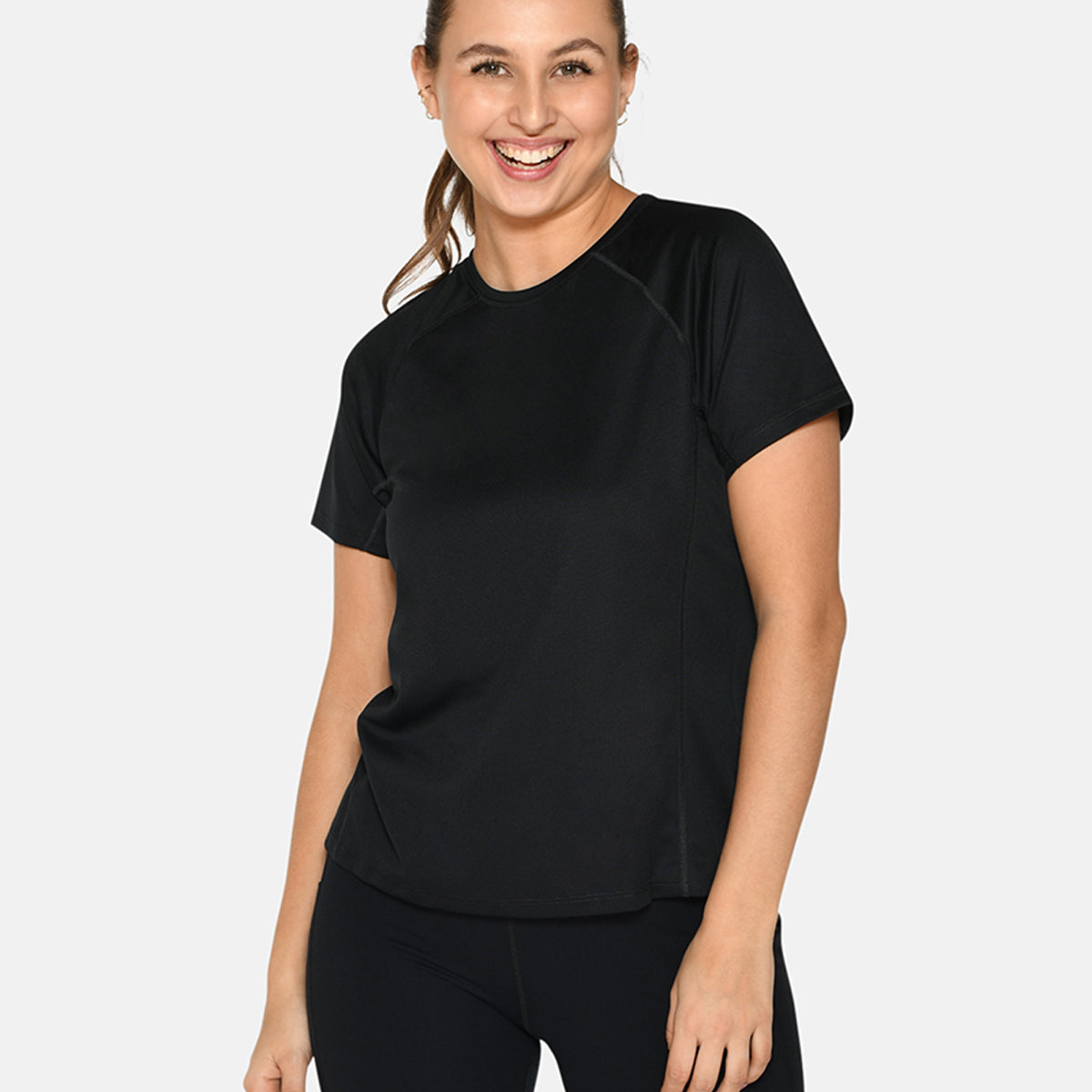 Zebdia Women Sports t-shirt, zwart