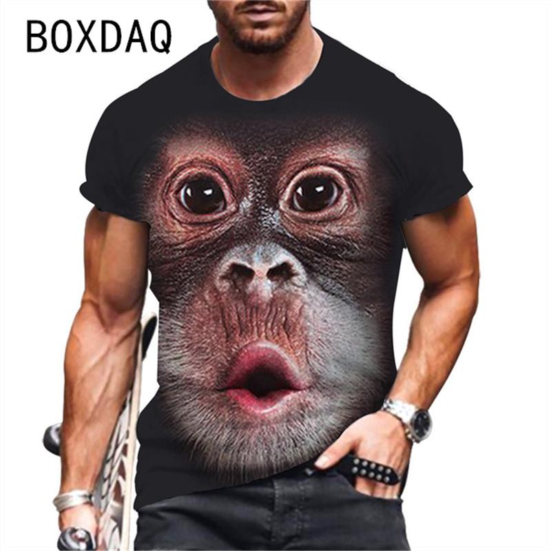 ETST WENDY 05 Grappig apenpatroon print T-shirt heren zomer korte mouwen casual tops mode cartoon dier hiphop tshirt tops 2023 nieuwste XL