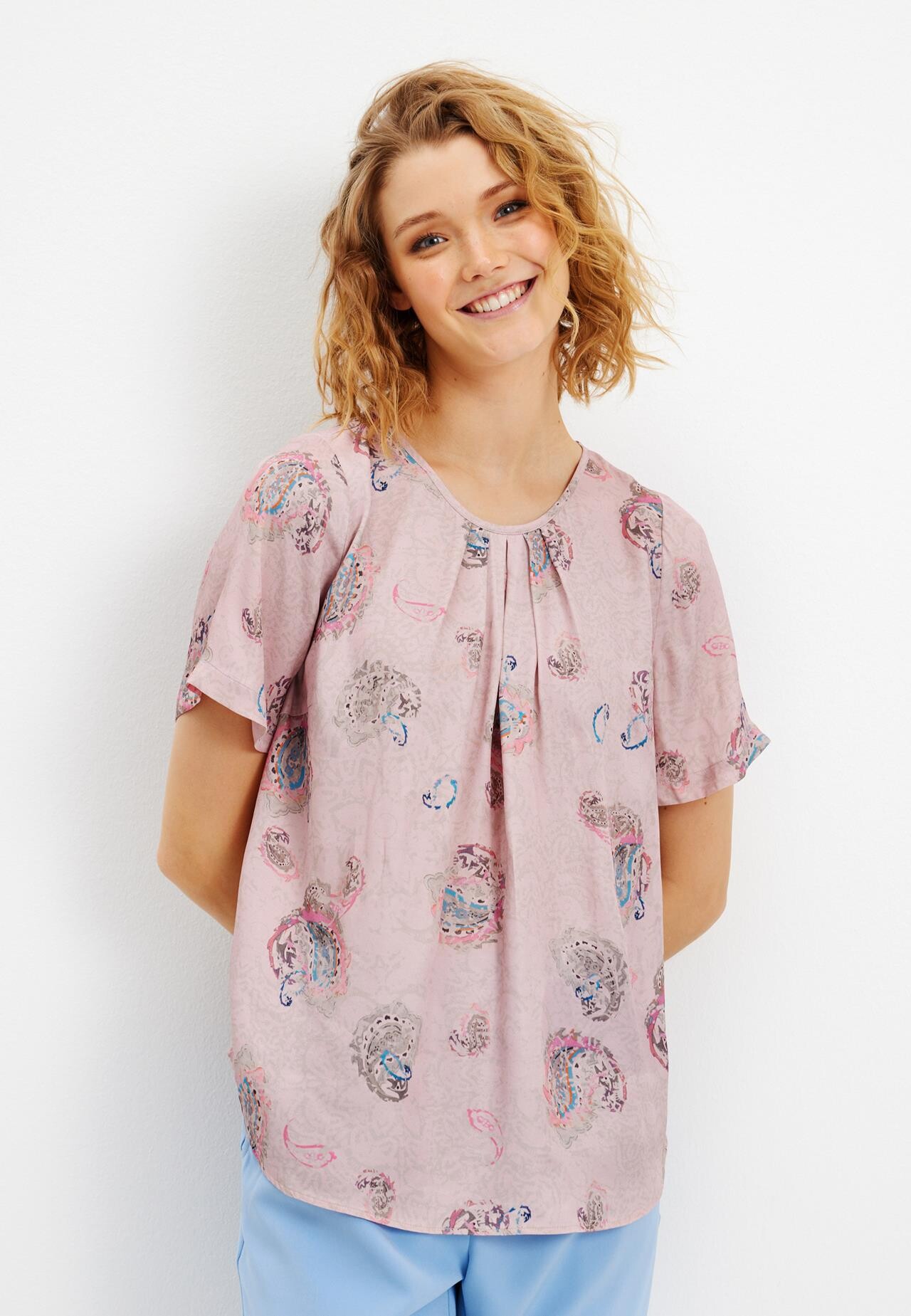 IN FRONT HARRIET BLOUSE 15628 215 (Rose 215)
