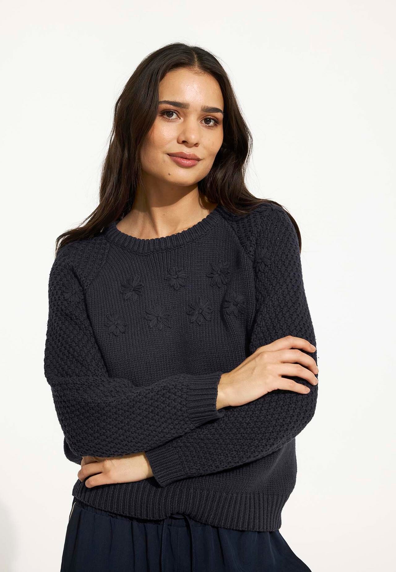 IN FRONT CAMOMILE BLOUSE 16269 591 (Navy 591)