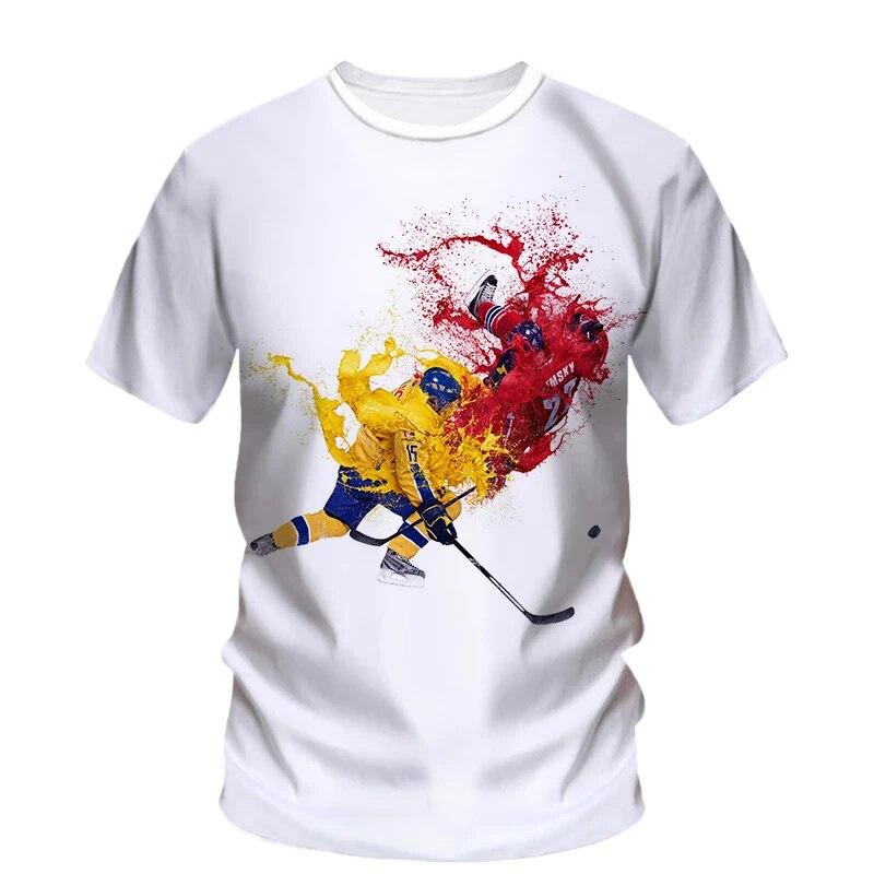 Bobby 2 Mode Hockey Sport grafische t-shirts voor heren Zomer Trend Casual Unisex Fun Bedrukt Ronde hals Korte mouw T-shirts Tops M