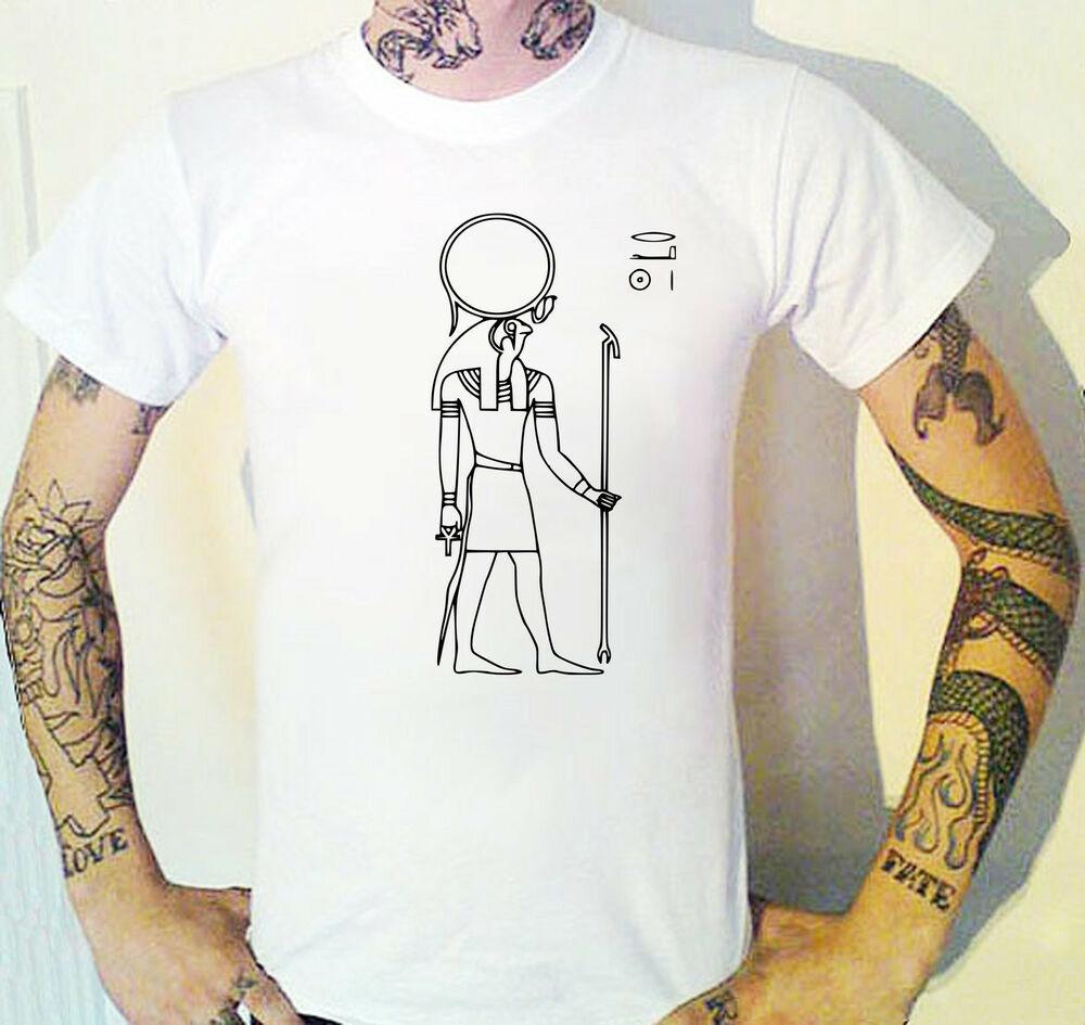 91140105MA0LRRXG83 Egyptische God Ra Unisex T-shirt Re Egyptologie Zon Oude Piramide Pharoah XXXXL