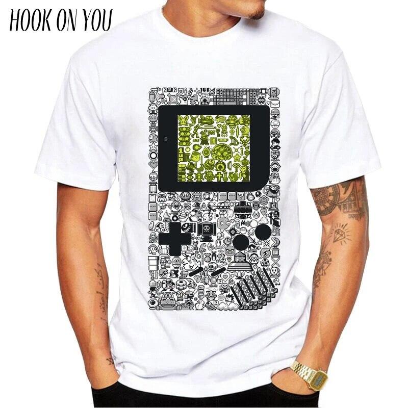 YSM Cotton Tshirt Herenmode T-shirt Hipster bedrukte T-shirts met korte mouwen Tops Super Mario periodiek systeem XXXXL wit