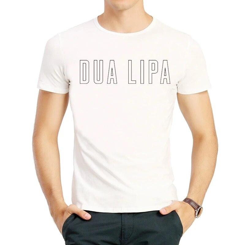 YSM Cotton Tshirt Dua Lipa T-shirt Mode Heren Korte Mouw Wit Kleur Dua Lipa Logo T-shirt Top XS wit