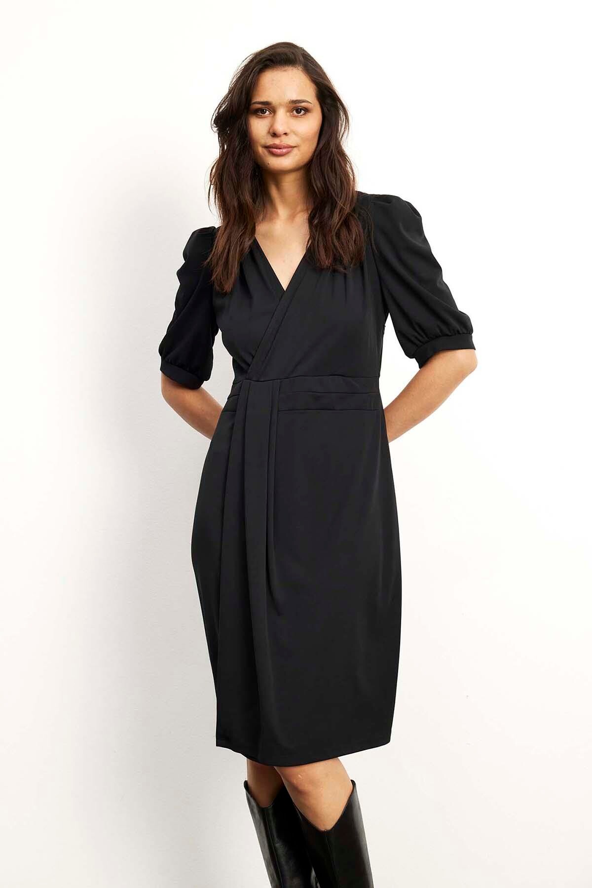 IN FRONT LENNY DRESS 15937 999 (Black 999)