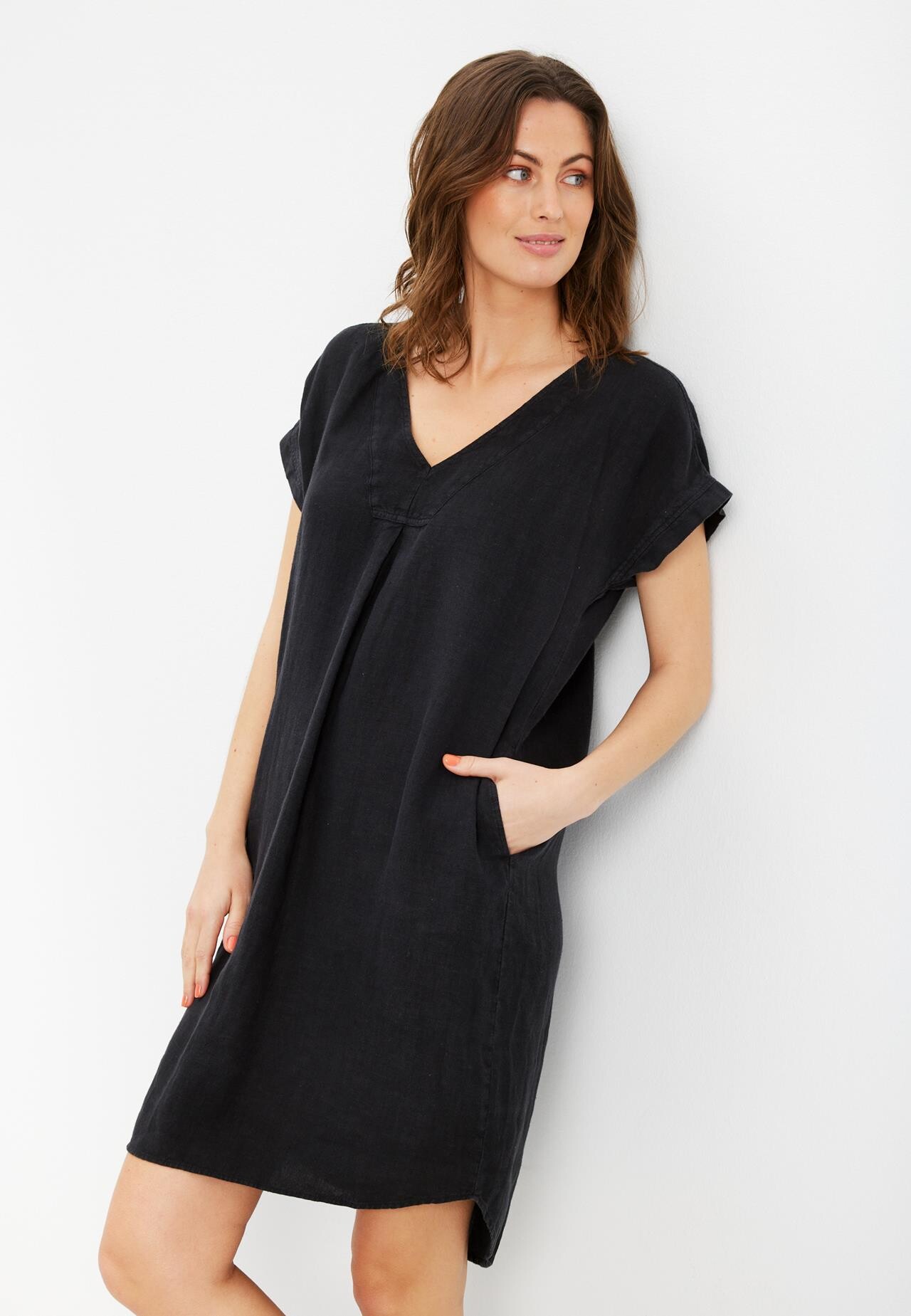 IN FRONT LINO DRESS 15693 999 (Black 999)