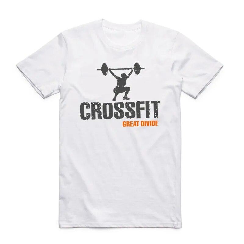 YSM Cotton Tshirt Mannen Vrouwen Print Crossfit Schedel T-shirt Zomer Mode O Hals Korte Mouw Camisetas Fitness Wit S wit