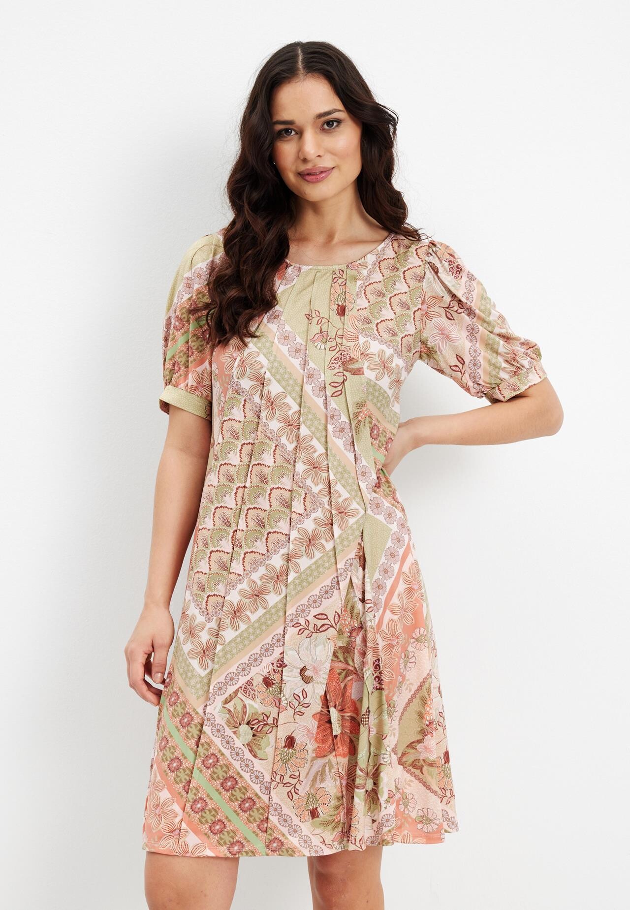 IN FRONT LUCETTE DRESS 15657 615 (Green 615)