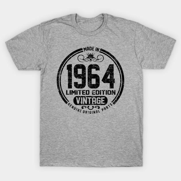 YSM Cotton Tshirt Heren 3D Gemaakt In 1964 Limited Edition Vintage Echte Origi Bedrukte T-shirts Casual Grafische Tees Korte Mouw Tops XL blauw