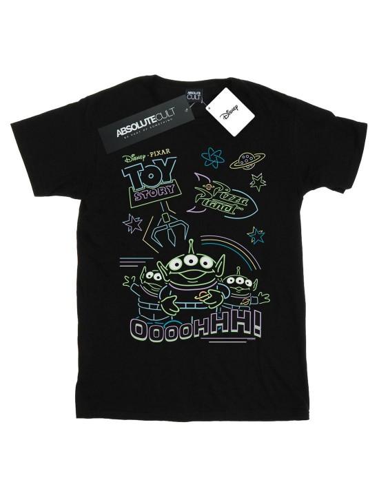 Disney Heren Toy Story Neon Kleine Groene Heren T-shirt M zwart
