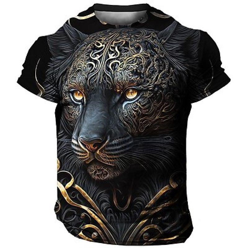 ETST 07 Heren T-shirt T-shirt Grafisch Dier Ronde hals Kleding Kleding 3D Print Buiten Dagelijks Korte mouw Print Modeontwerper Vintage 6XL