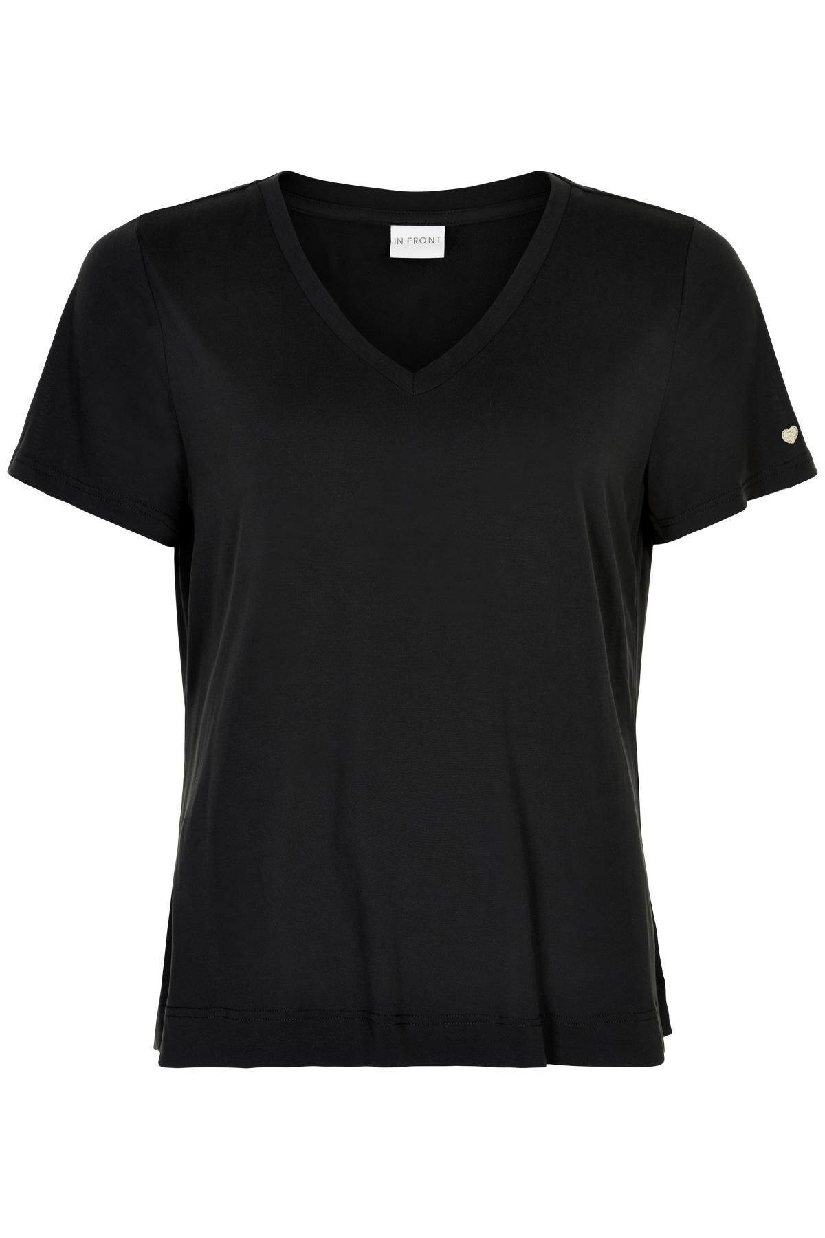 IN FRONT NINA V-NECK T-SHIRT 14919 999 (Black 999)