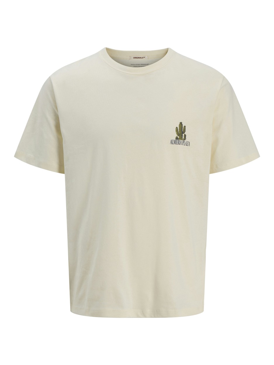 Jack & Jones Jorcanggu illu tee ss crew neck ecru
