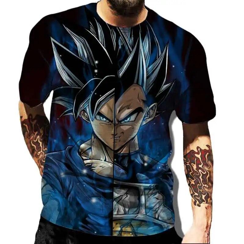 Xin nan zhuang Heren Top Mode Cartoon Cool Kinder T-shirt 3D Heren Korte Mouw Top Straat Zomer T-shirt XL