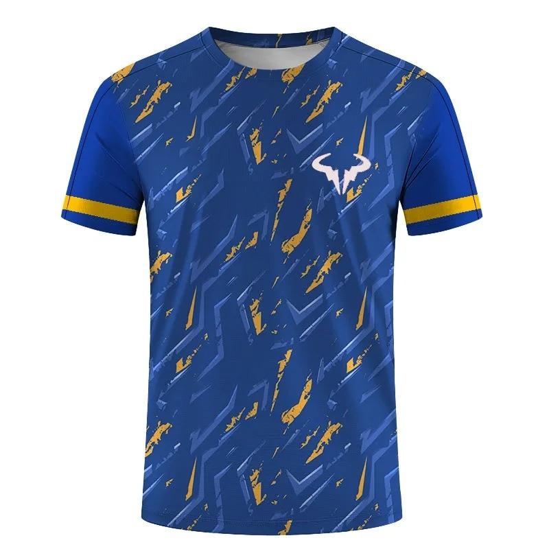 Kukebang Zomer T-shirt met korte mouwen en 3D-print voor heren en dames voor buiten, extreme sporten, korte mouwen en ronde hals 6XL