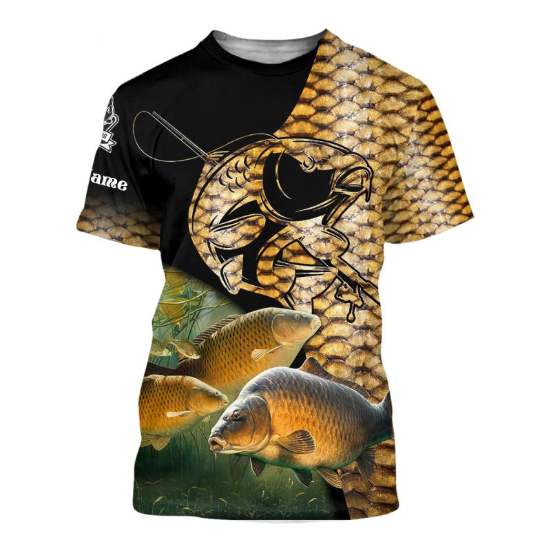 The second face a man Heren Zomer T-shirt Brook Trout Fishing 3D Geprint Harajuku Casual Korte Mouw T-shirt Unisex Neutraal Outdoor Snel Drogend Top 6XL donkerbruine kleur