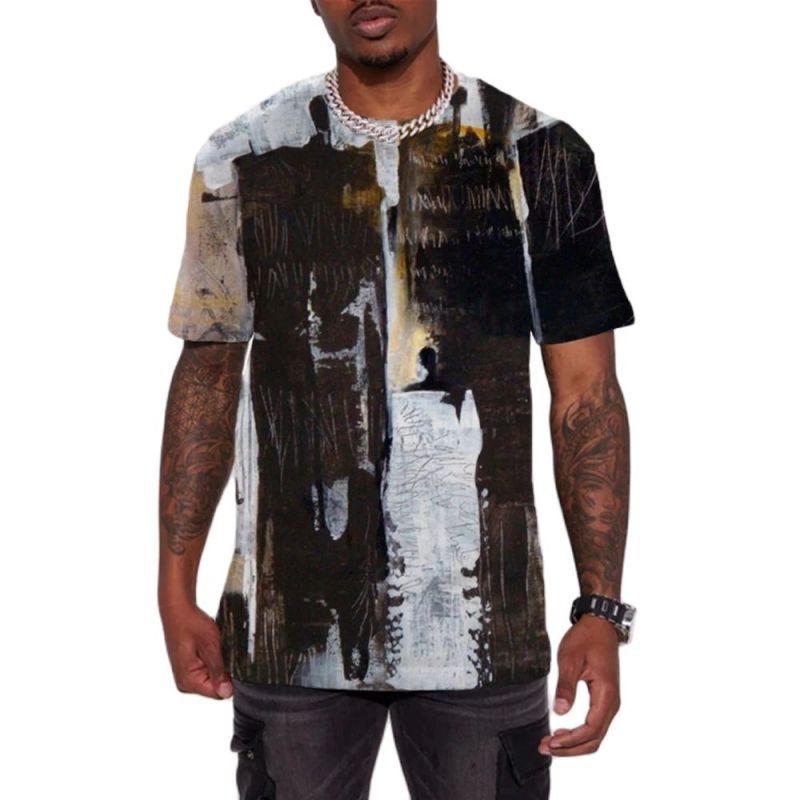 ETST 007 Heren T-shirt Zomer T-shirt Casual Korte Mouw Top O Hals T-shirt Losse Micro Elasticiteit Retro Mode Ademende Herenkleding 6XL
