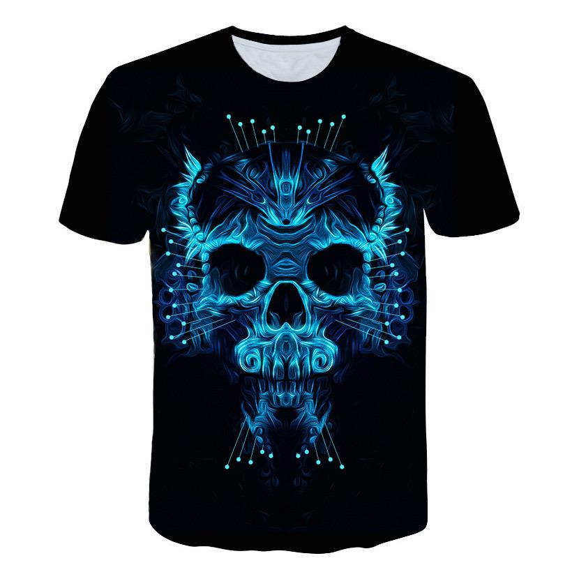 ForYourBeauty Zomer heren T-shirt 3D-print losse ronde hals korte mouw tops heren 6XL