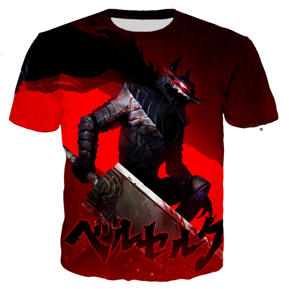 Baibao QIQI Berserk T-shirt Heren 3D Geprinte T-shirts Mode Casual Harajuku Stijl T-shirt Streetwear Oversized Tops 6XL