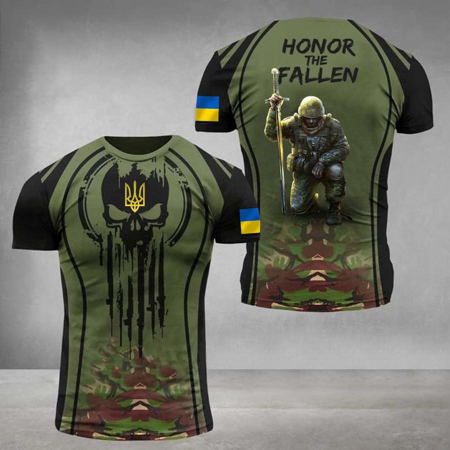 Kukebang Zomer kleding 3D Gedrukt Heren T-shirt Soldaat Casual Korte Mouw Camo T-shirt Vlag Trident Logo T-shirt S