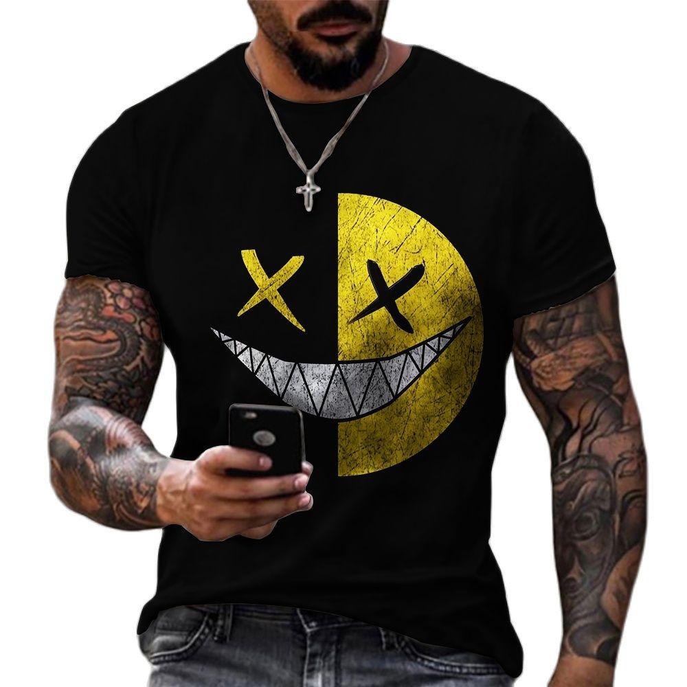 ETST WENDY 005 Grappige XOXO Lachend Gezicht Grafische 3D Gedrukt Heren T-shirts Street Fashion Casual Sport Shirt Mannelijke O-hals Oversized T-shirt Tops 4XL