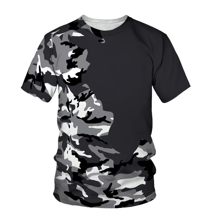 Transmission of love Zomer camouflage grafisch T-shirt voor mannen Casual kleding T-shirts voor heren en dames Jungle T-shirt met ronde hals en korte mouwen Tops L