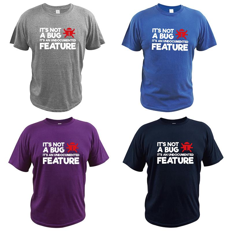 Nihao Het is geen bug, het is een ongedocumenteerd kenmerksysteem Spider Camiseta-programma 100% katoenen T-shirt EU-maat 5XL