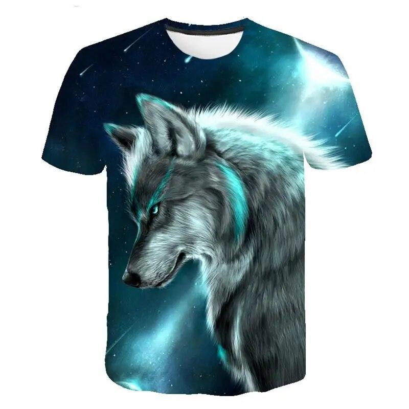 ETST 03 Mannen T-shirts 3D Print Animal Wolf Korte Mouw Tops Casual 2023 Straat Man T-shirts Oversized Tee Shirts Mannen vintage Kleding 2XL