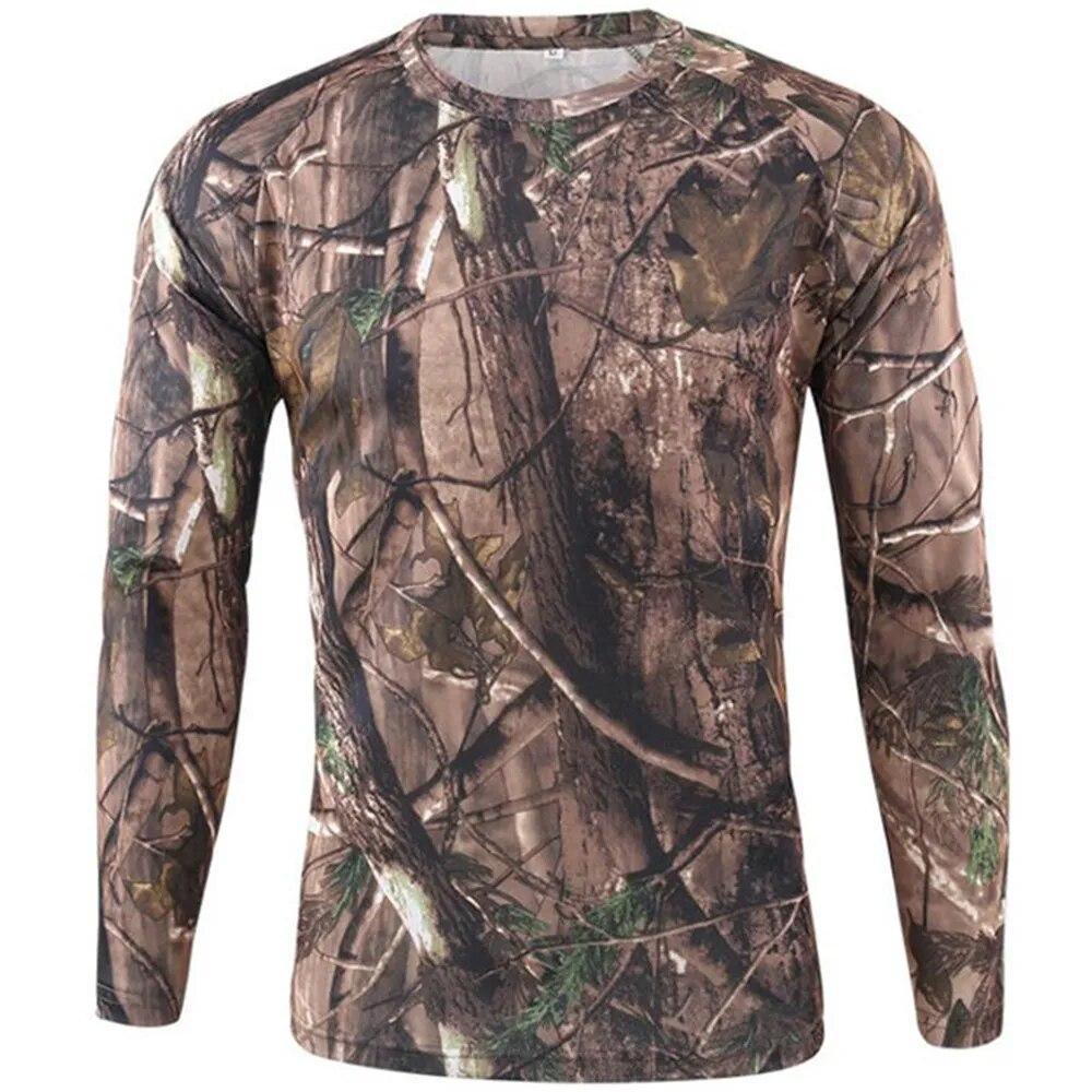 ETST 03 Camouflage T-shirt met lange mouwen Outdoor Sneldrogend Wandelen Militaire tactische T-shirts Heren Jacht Camping Shirts Merkkleding Asian size  M