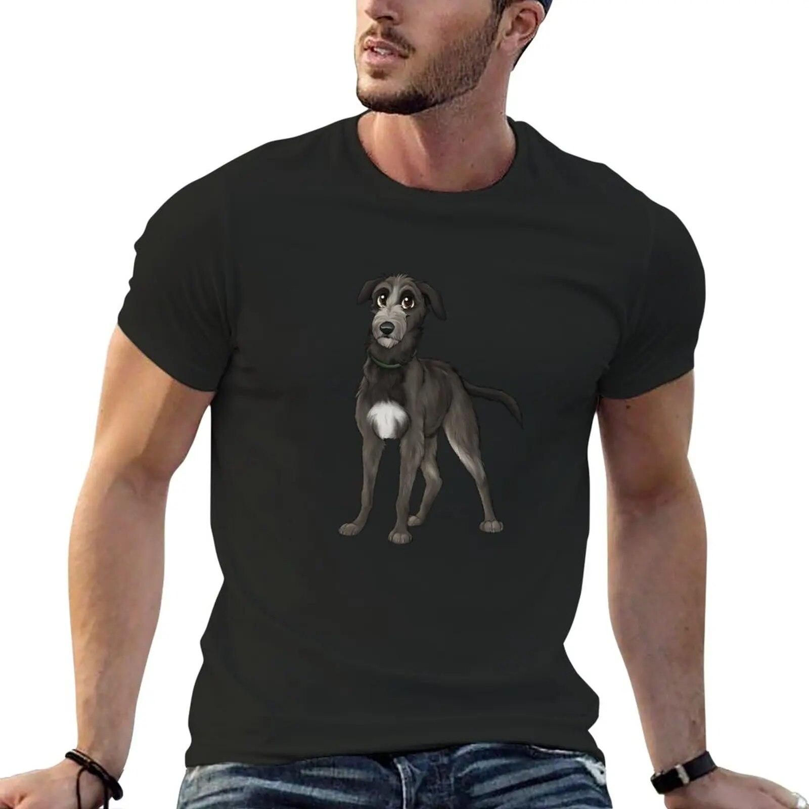 Kukebang Mode O-hals 3d Print T-shirt Ierse Wolfshond T-shirt Anime T-shirt Anime Kleding Grappige T-shirt Mannen Workout Shirt 6XL