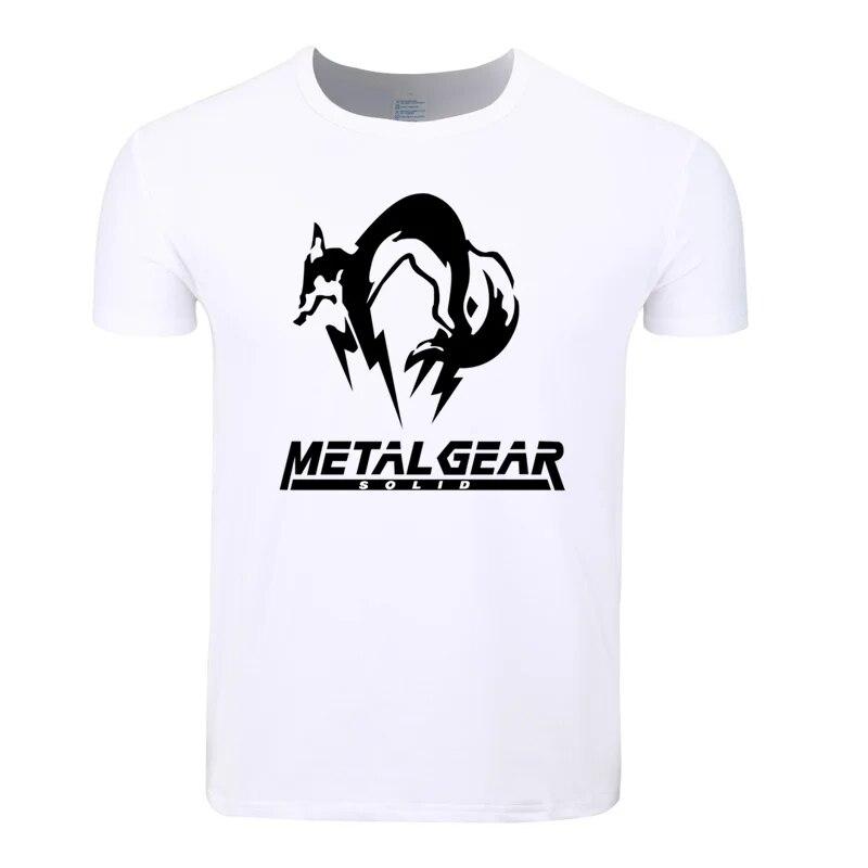YSM Cotton Tshirt Aziatische maat heren print Metal Gear Solid MGS Fox Hound Game Fashion T-shirt O-hals XXL wit