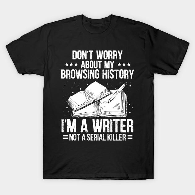 YSM Cotton Tshirt Heren Zwart Print T-shirt Super Groot T-shirt auteur schrijver schrijven auteurschap verhalenverteller geschenk No-Cut Transfer Papier Print Katoenen T-shirt 6XL zwart