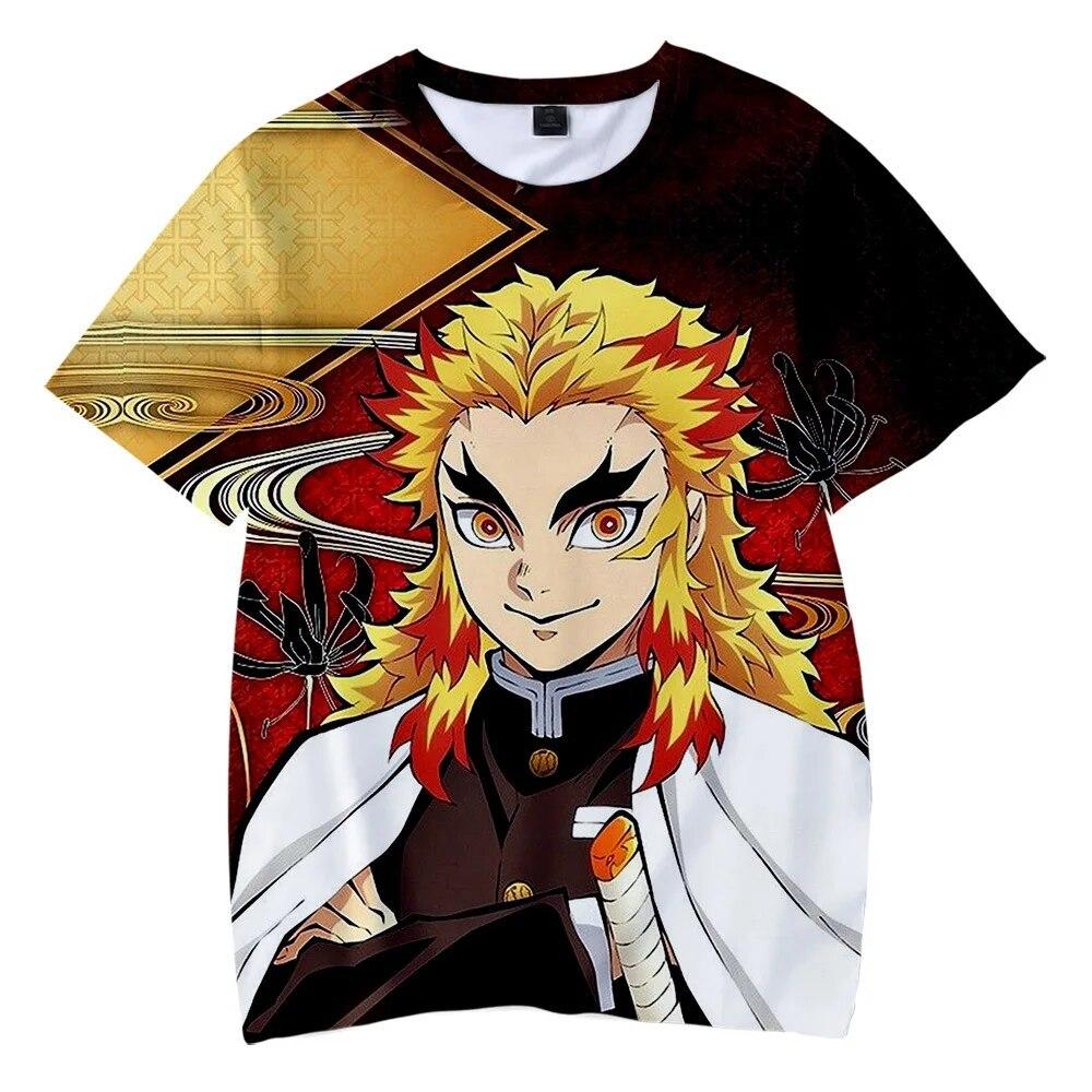 Xin nan zhuang Anime Demon Slayer Kamado Tanjirou 3D Gedrukte T-shirt Mode Casual Cartoons Ademend T-shirt XXL