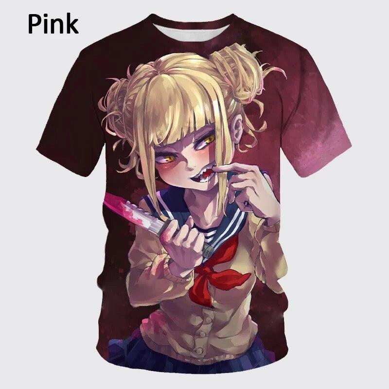 Xin nan zhuang Nieuwe Himiko Toga 3D T-shirt Casual Zomer Heren Korte Mouw Japanse Anime Unisex Mode Hip Hop T-shirt XXL