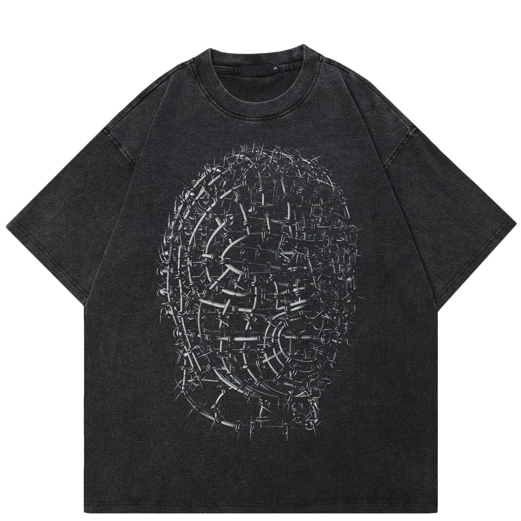 AKIN QUARTER 24 2024 streetwear heren hipster grafisch unisex T-shirt XXL zwart